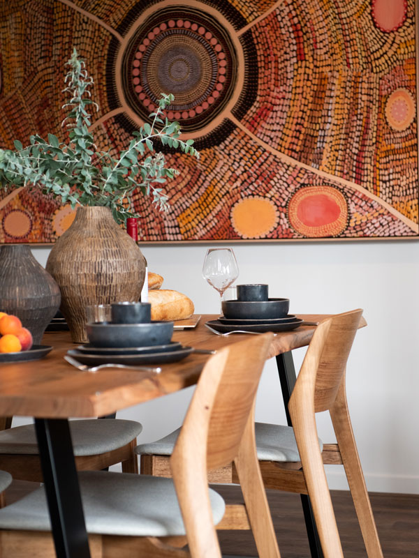 Dining room at the Crocodile Cabins in Australia Zoo
