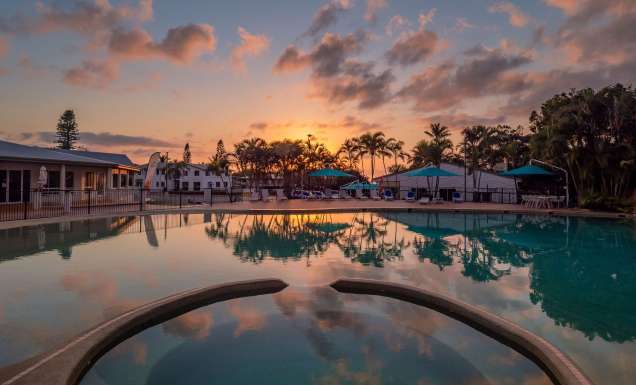 The pool at Kgari Beach Resort