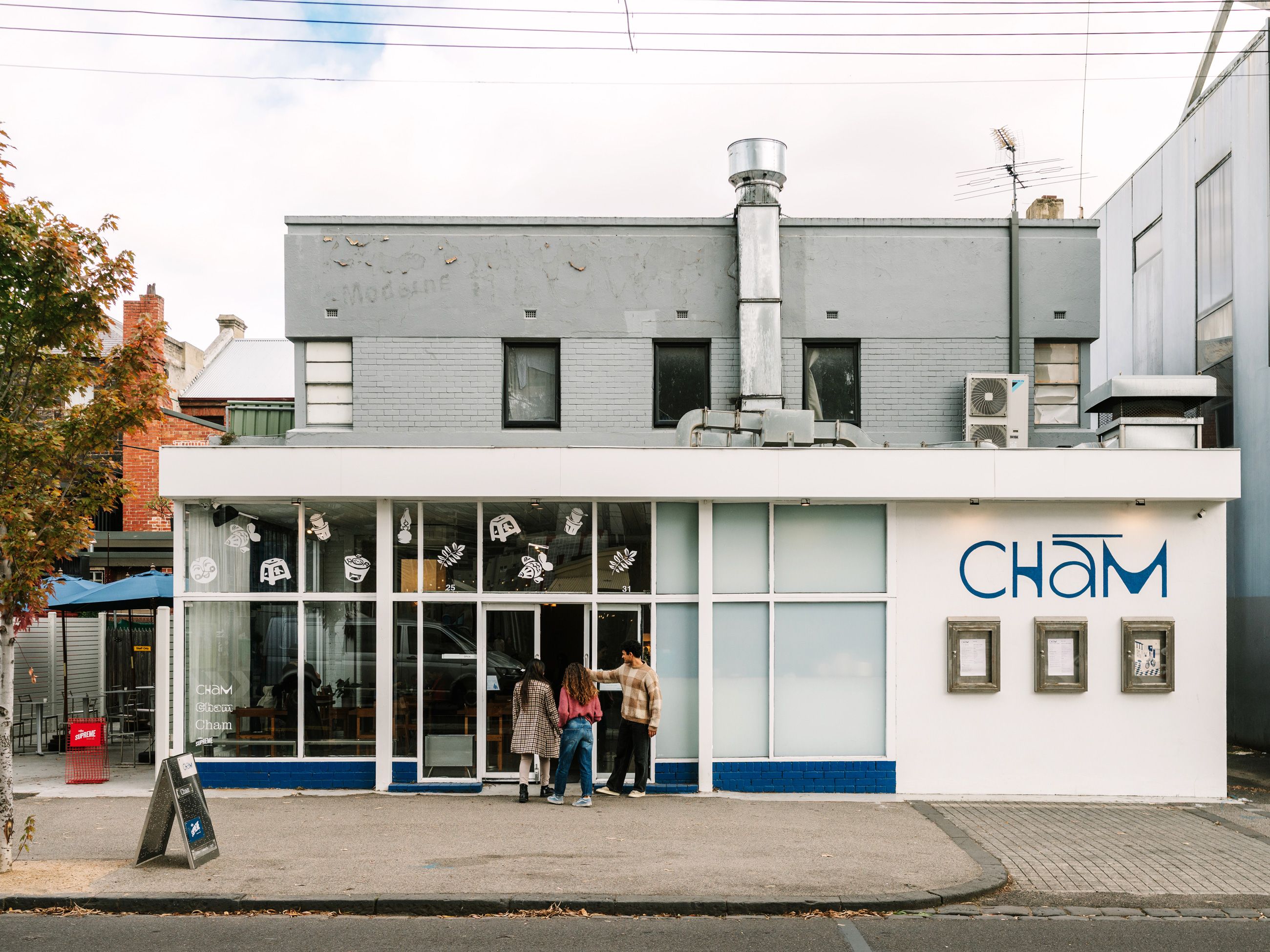 Cham cafe exterior, Melbourne