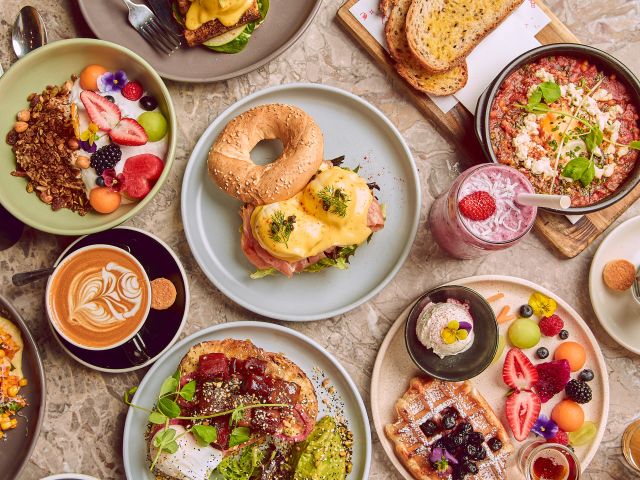 breakfast spread at Light Years, Melbourne