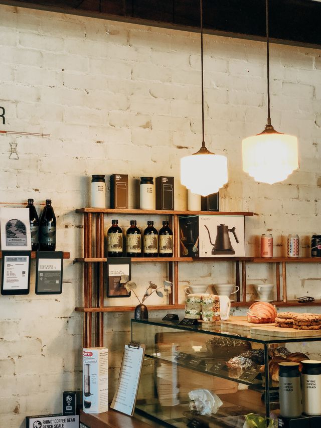 Wide Open Road coffee counter, Brunswick