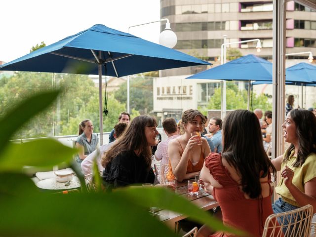 women enjoying drinks at Dom’s Social Club, Melbourne CBD