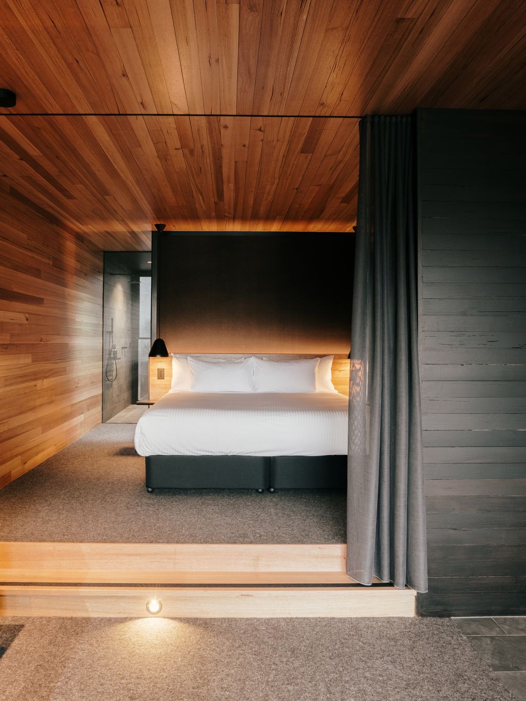 The bedroom inside the new Retreats.