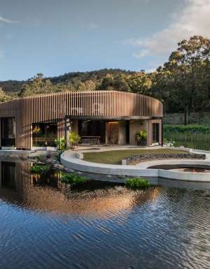 Exterior of SOL Elements Bathhouse in Mt Tamborine