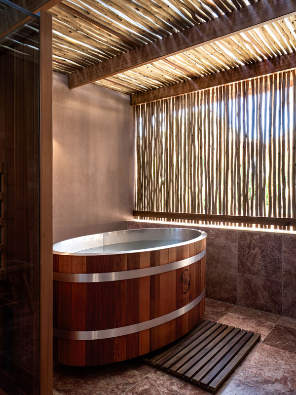 the infrared sauna and ice bath at Swell Hotel Byron Bay