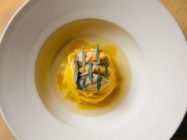 wattle-seed Tagliolini at Five at Prefecture 48