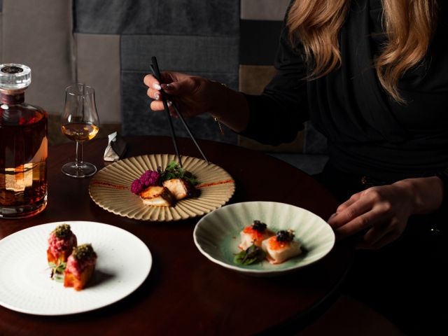 a Japanese dinner at Besuto Omakase & Bar