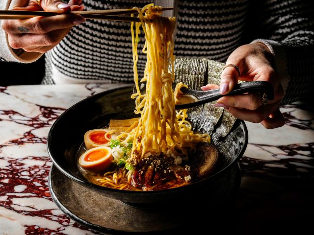 Tonkotsu ramen at Saké Restaurant & Bar