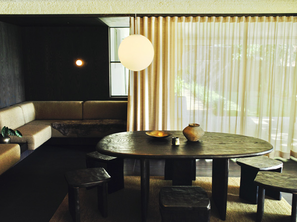 the moody interior of The Bower Byron Bay