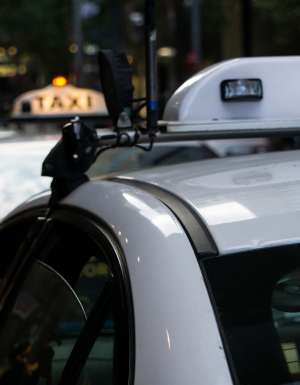 Taxis lined up in Sydney