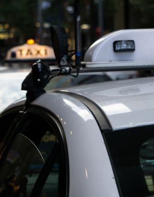 Taxis lined up in Sydney