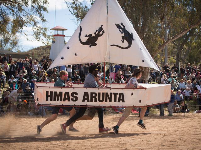 competitors in Henley on Todd Regatta, alice springs