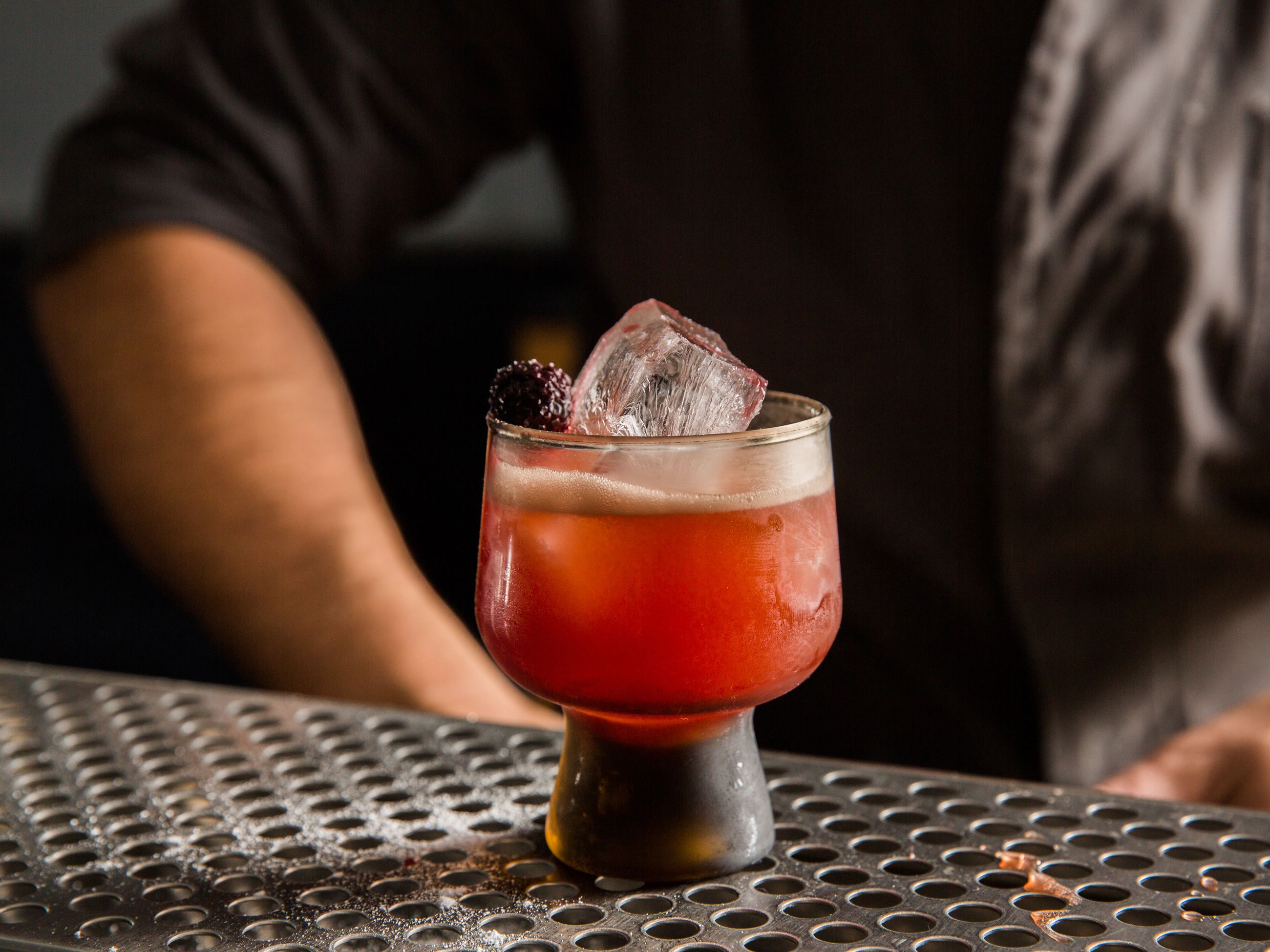 a cocktail at Above Board, Collingwood