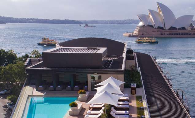 christmas at park hyatt sydney rooftop pool