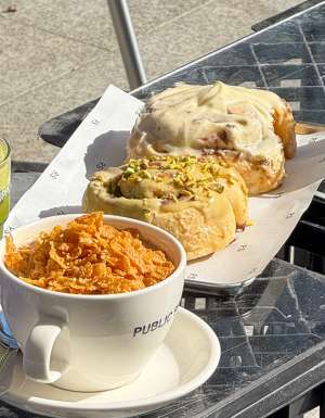 Public Supply is serving Coco Pops coffee and scrolls