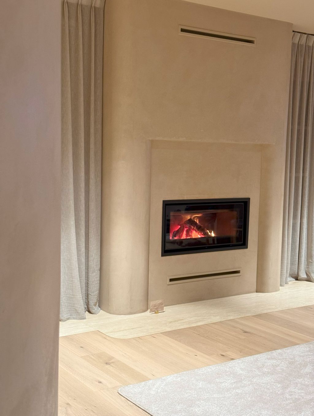 Fireplace inside the Villa with Bath at The Sanctuary