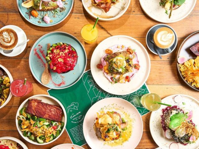 a brunch spread at The Premises, Kensington