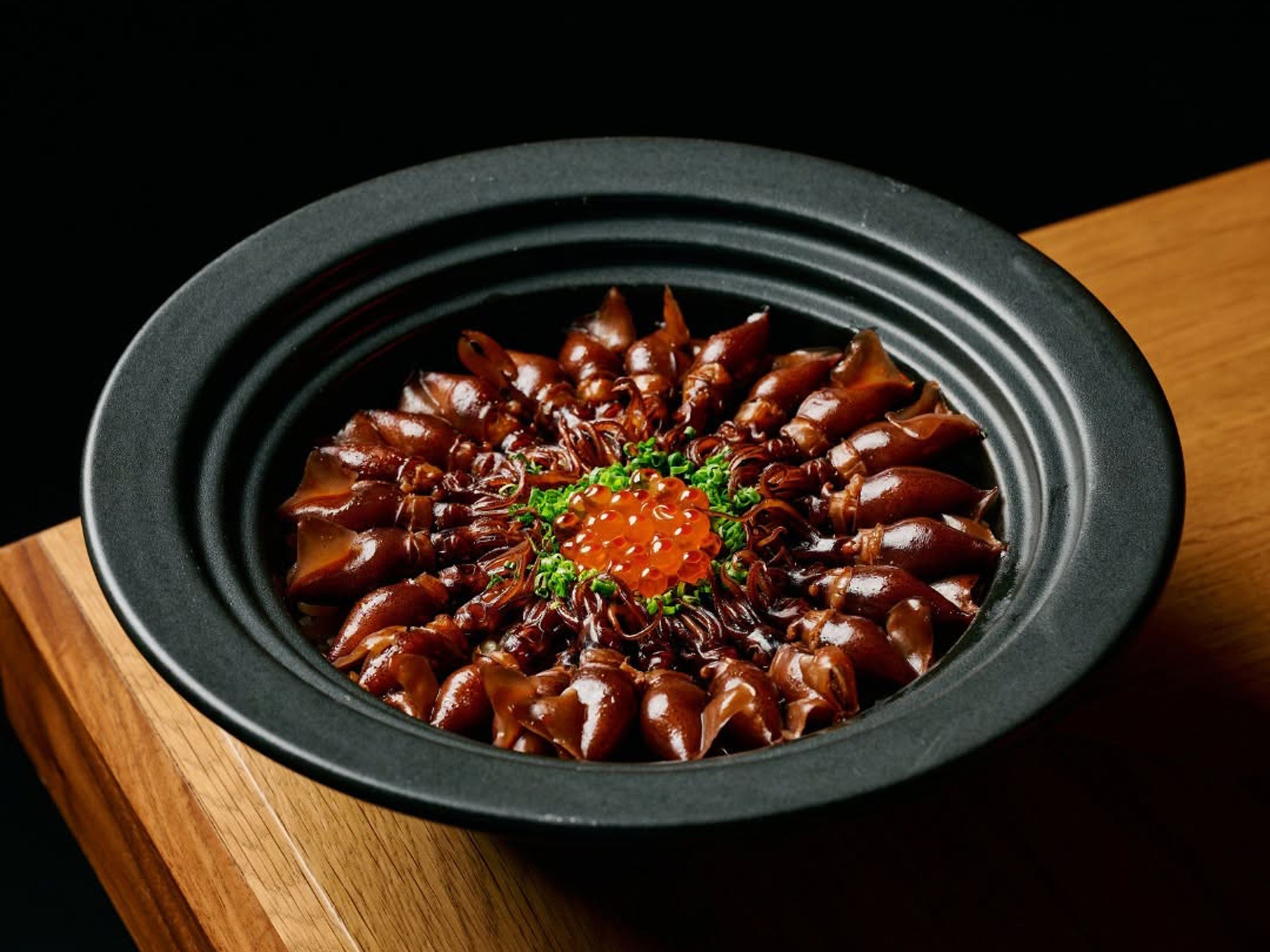 firefly squid in a claypot at Warabi, Melbourne
