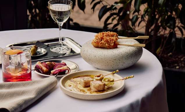 skewers and cocktails at Etta, Melbourne