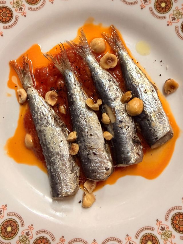 Spanish sardines at Bar Lourinhã