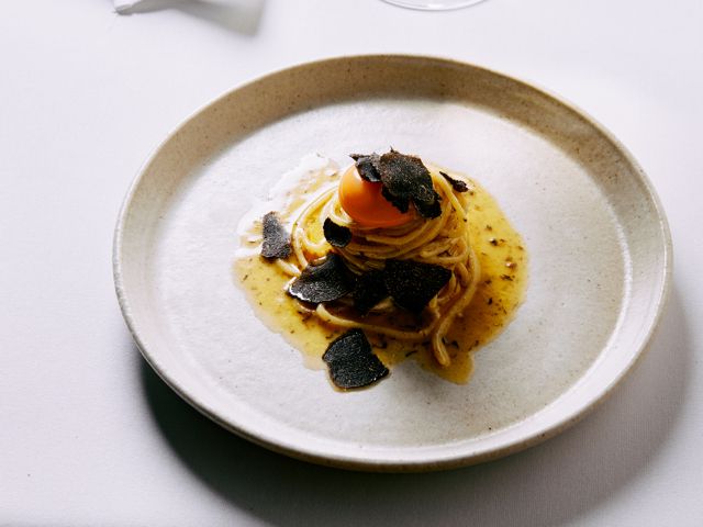 egg-yolk pasta at Al Dente Enoteca