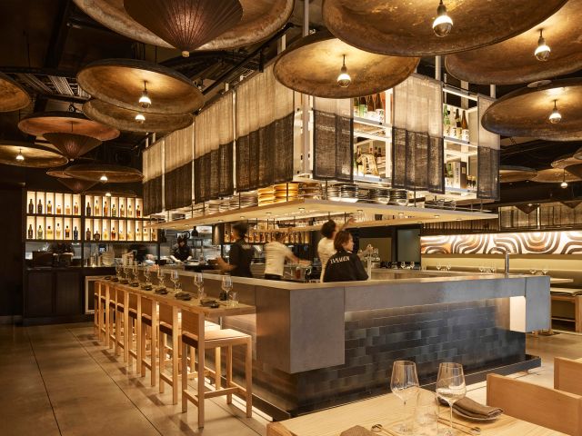 The central bar at Japanese restaurant Yamagen, Melbourne