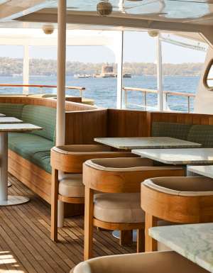 A restaurant on a yacht