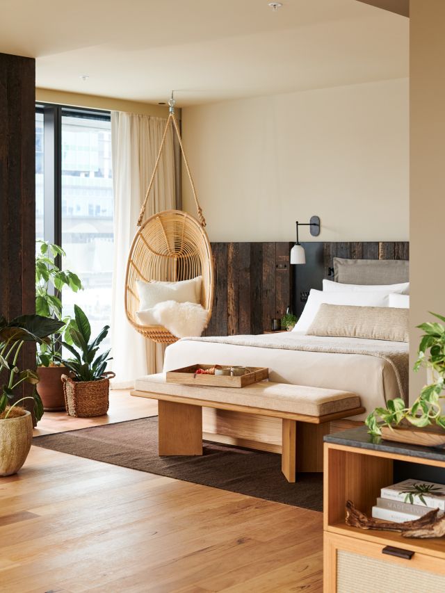 inside the river king room at 1 Hotel Melbourne