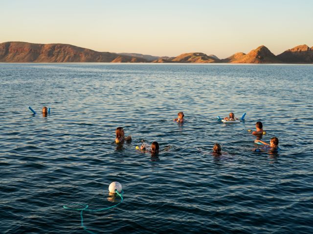 swimming in Lake Argyle