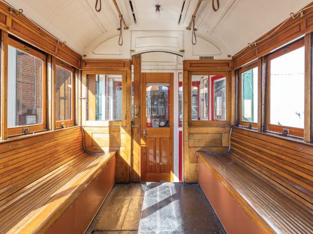 inside the historic Bendigo Tram