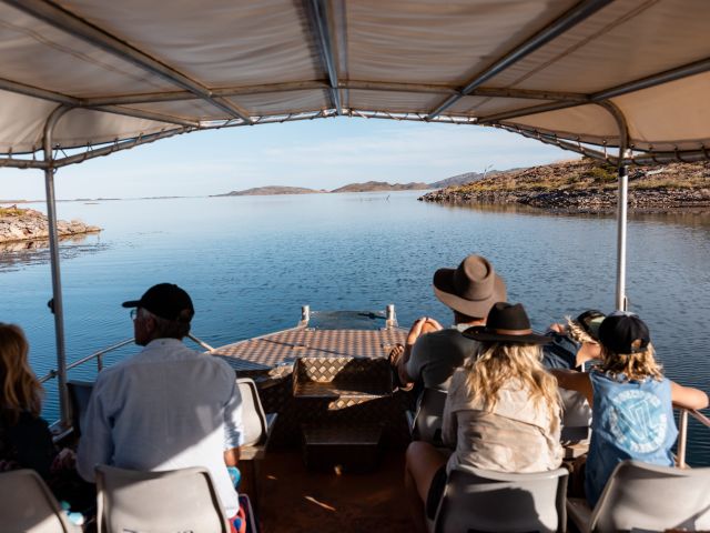 cruising Lake Argyle onboard The Kimberley Durack
