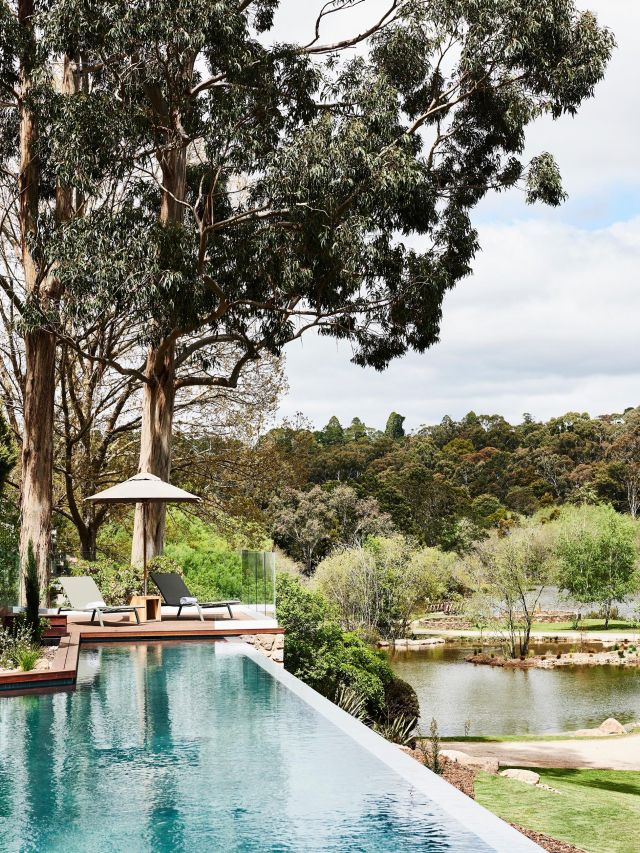 the pool at Lake House Daylesford