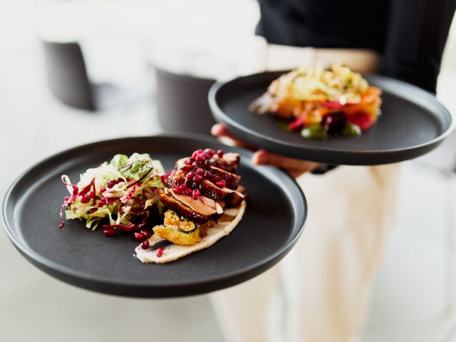 seasonal dishes at the restaurant inside Yering Station