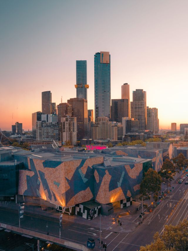 the Federation Square, Melbourne CBD