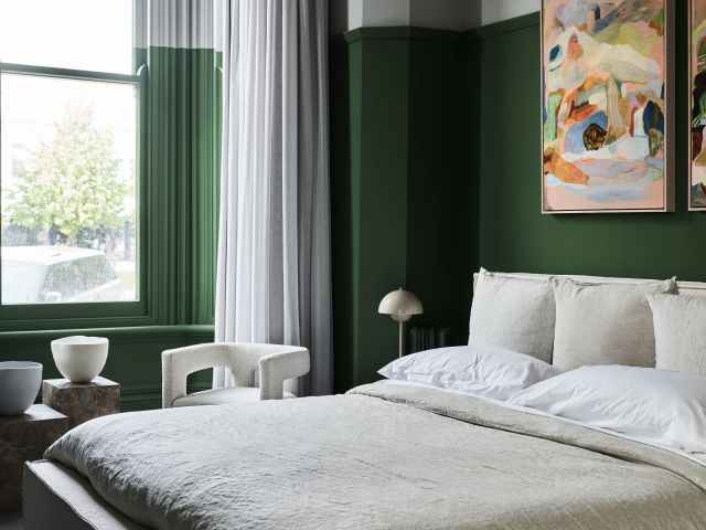 The elegant green interiors of Hotel Vera set the tone for a luxurious stay included in the Ballarat Giveaway.