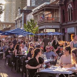 Festival-goers enjoying Adelaide Fringe in SA