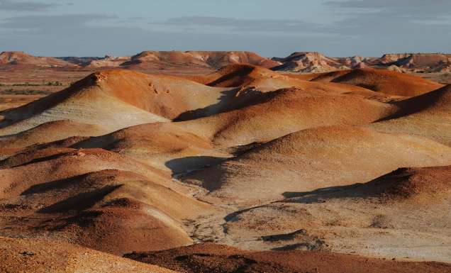 aerial of Anna Creek Painted Hills