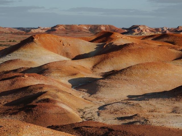 aerial of Anna Creek Painted Hills