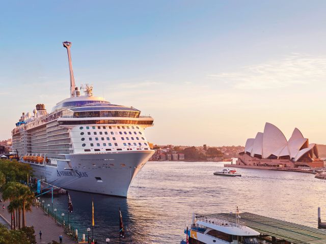 Anthem of the Seas docked in Sydney harbour