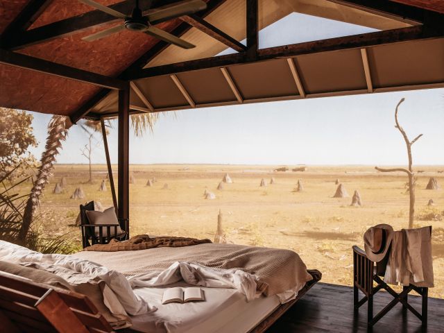 safari tent at Bamurru Plains wild bush luxury