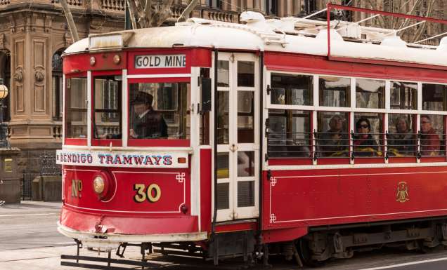 a Gold Mine Bendigo Tram