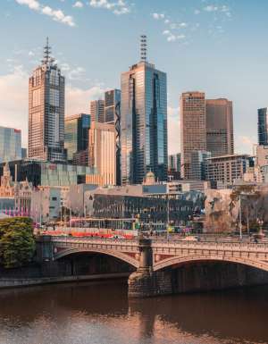 Skyline view of Melbourne