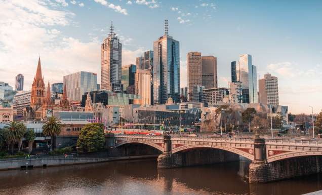 Skyline view of Melbourne