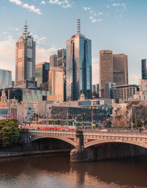 Skyline view of Melbourne