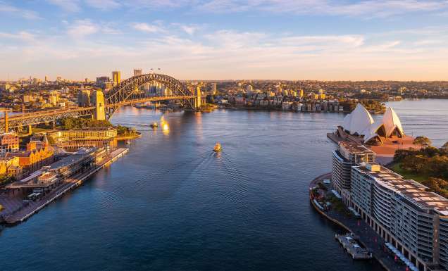 aerial of circular quay sydney