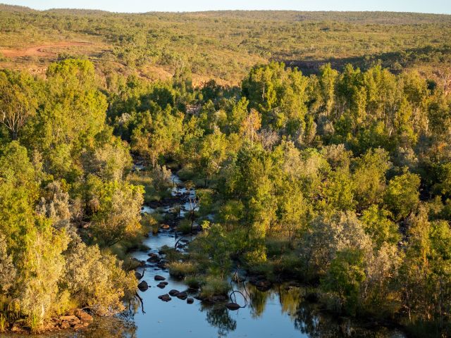 view of the wilderness park at El Questro Homestead