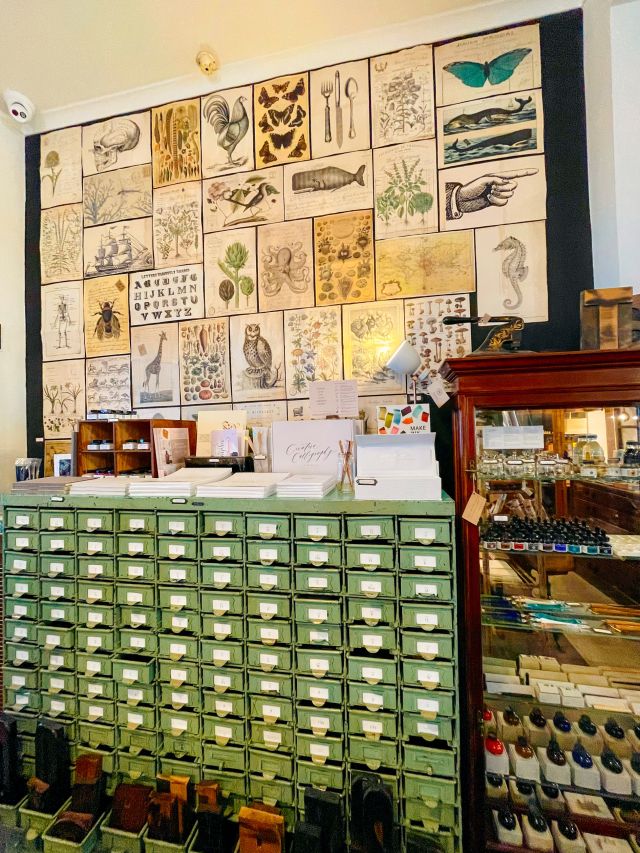 inside the Flywheel letterpress studio in New Norfolk