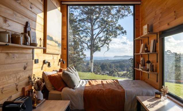 The picturesque view from the bedroom at Hayscape Denmark