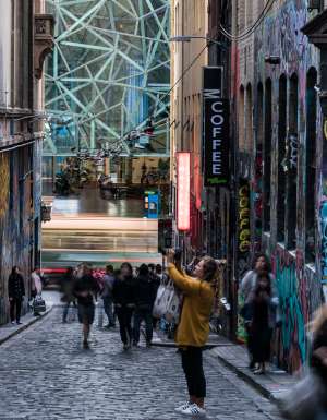 Hosier Lane covered in graffiti, Melbourne