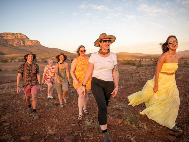 women out exploring exploring Ikara-Flinders Ranges with Intrepid